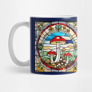 Asymmetrical Mushroom Stained Glass Mug